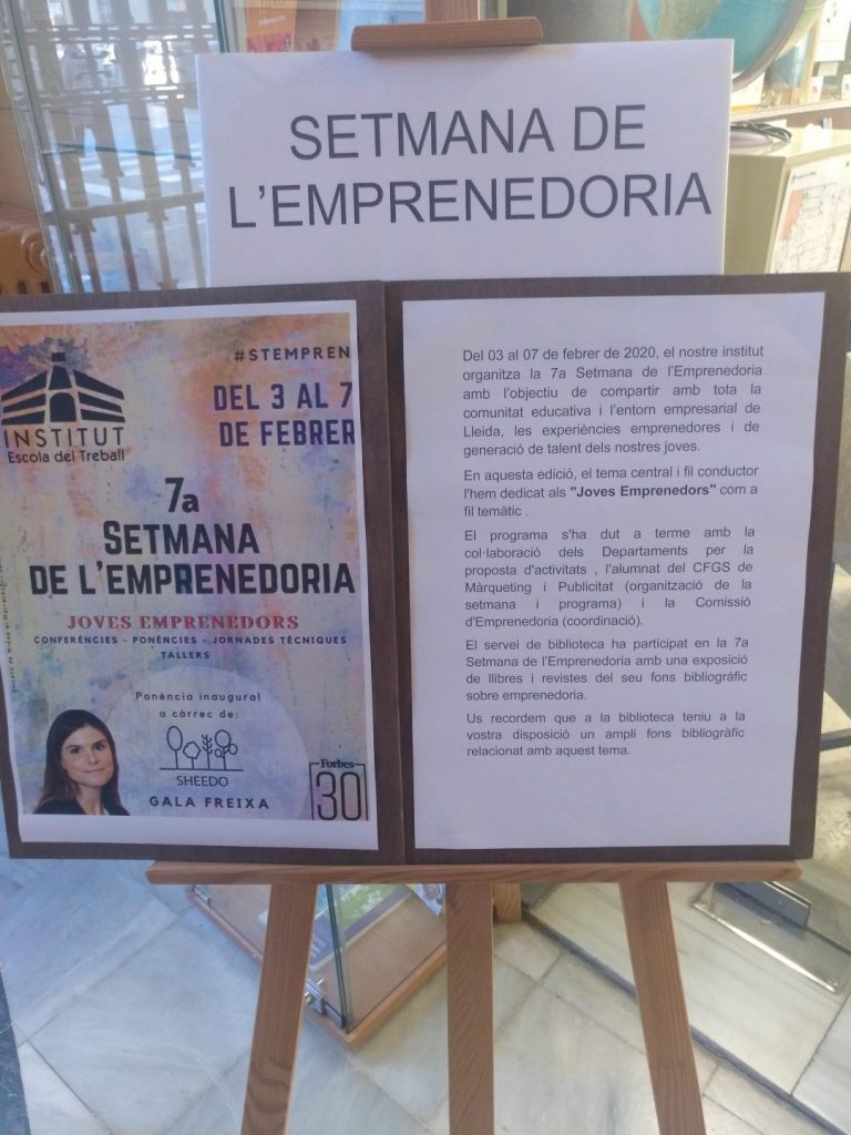 Exposició bibliogràfica Setmana de l’Emprenedoria