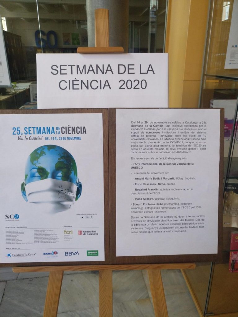 Exposició Setmana de la Ciència 2020