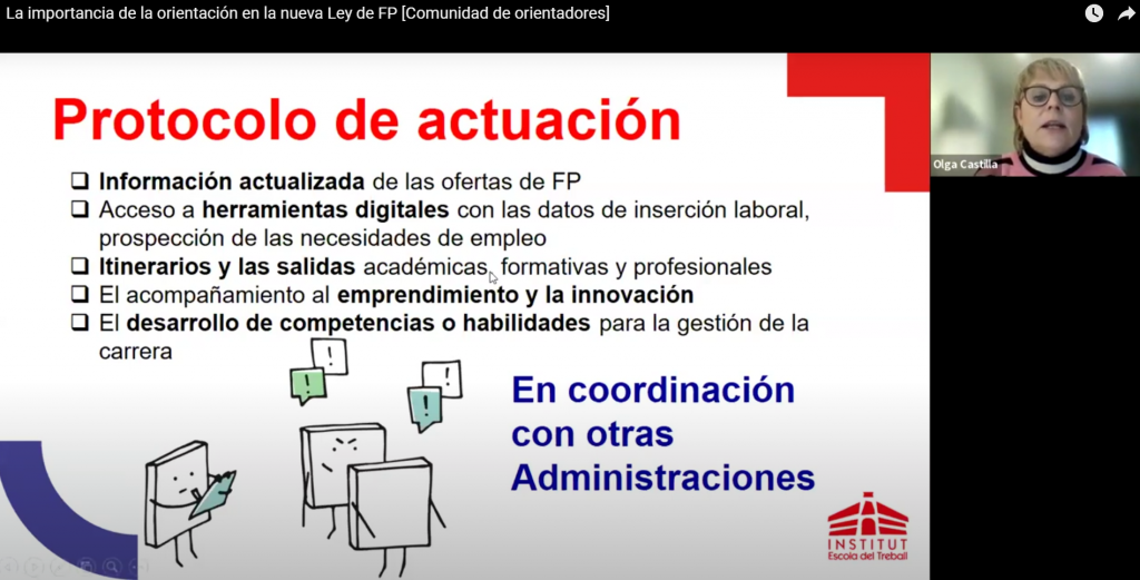 Webinar sobre orientació professional en la nova llei de FP